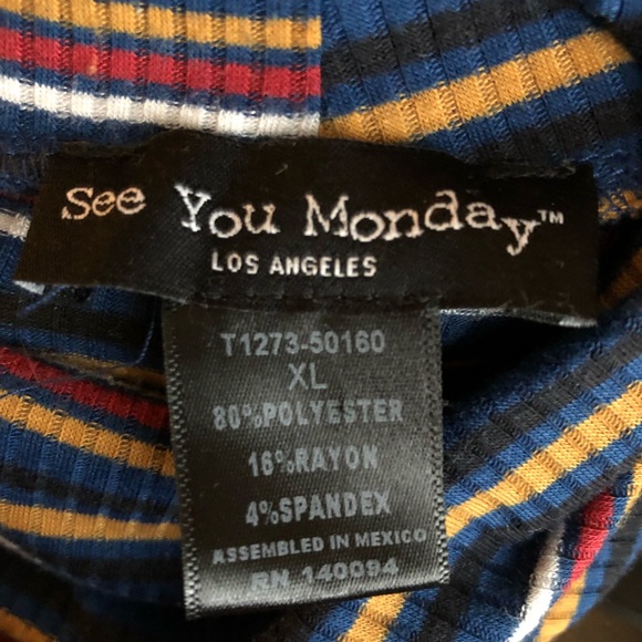 Striped Multicolor Turtleneck - Picture 3 of 3